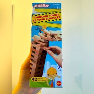 Wooden block tumbling tower game. Brand new condition sealed.
